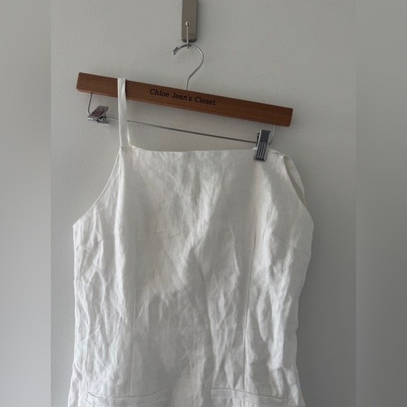 REFORMATION Phillipa White Linen Dress 6 - Picture 5 of 8
